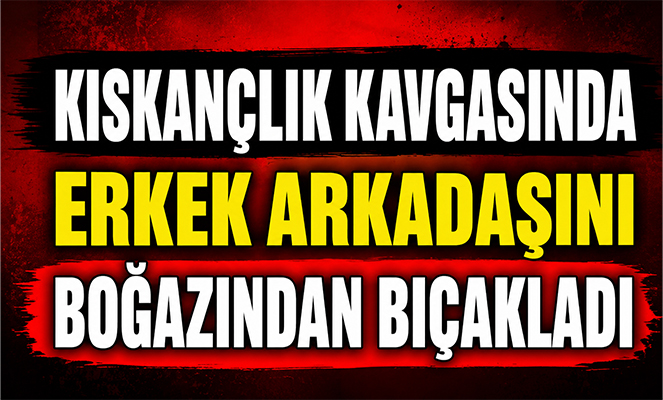Kıskançlık kavgasında erkek arkadaşını boğazından bıçakladı