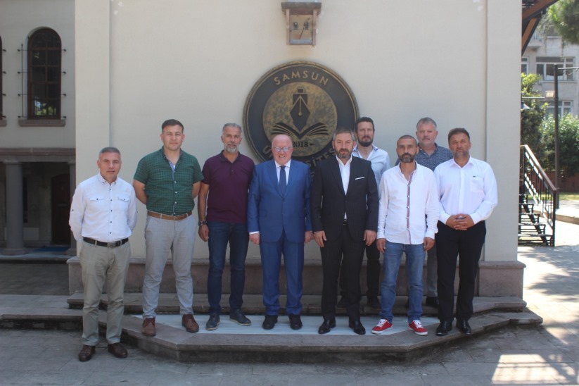 SAYİDER Başkanı Cemil Bilici, yönetim kurulu üyeleri ile Rektör AYDIN'ı ziyaret etti