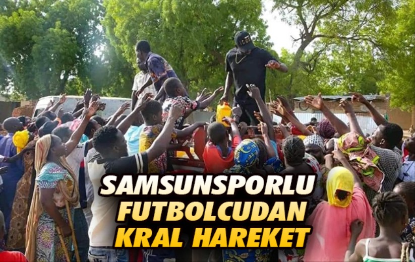 Samsunsorlu futbolcudan kral hareket