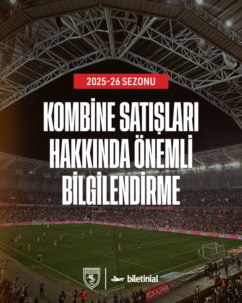 Samsunspor'dan kombine satışları hakkında bilgilendirme