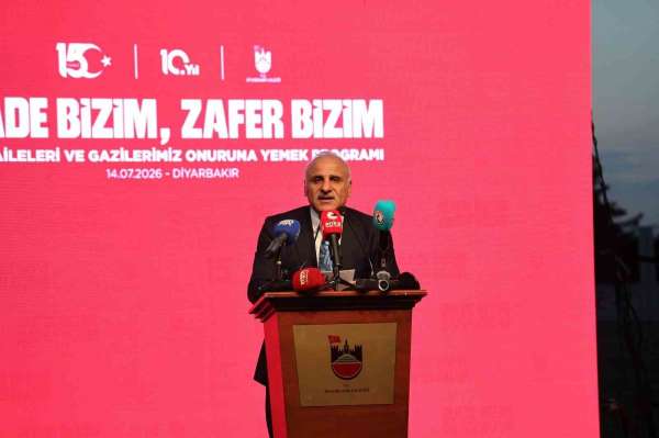 Diyarbakır'da 15 Temmuz'un 10. yıldönümünde şehit aileleri ve gaziler yemekte bir araya geldi