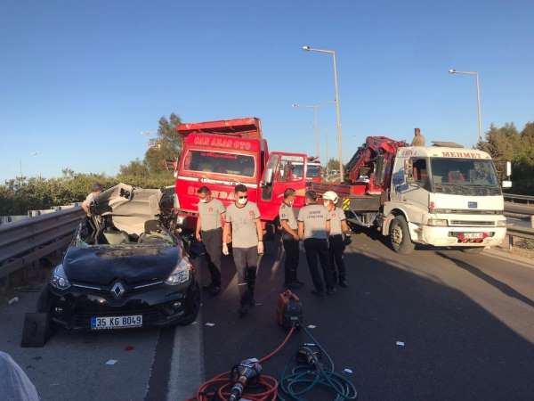 İzmir'de feci kaza: 1 ölü, 3 yaralı 