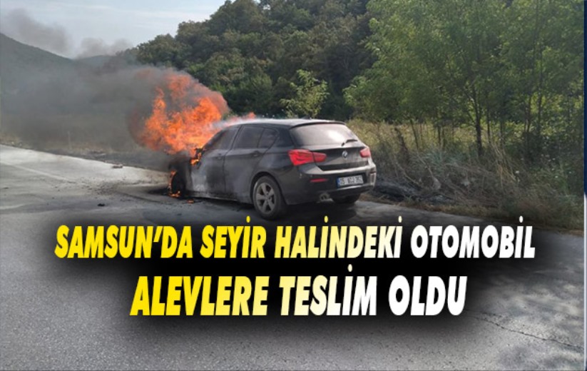 Seyir halindeki otomobil alevlere teslim oldu