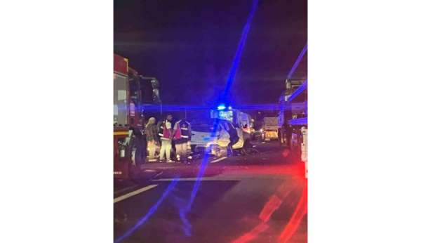 Aniden yola çıkan domuz kazaya neden oldu: 5 yaralı