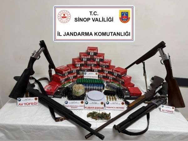 Sinop'ta uyuşturucu ve silah operasyonu
