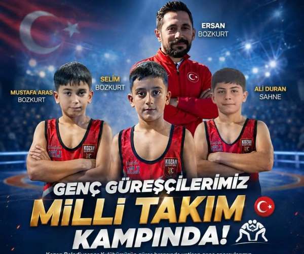 Kozan Belediyespor'un 3 güreşçisi U11 Serbest Güreş Milli Takım kampına davet edildi
