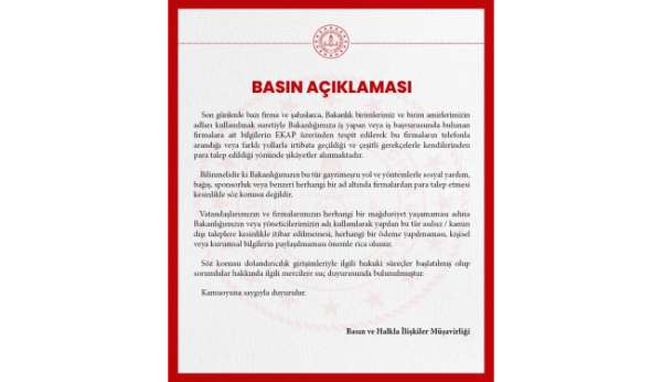 MEB: 'Bakanlığımızın sosyal yardım veya bağış adı altında firmalardan para talep etmesi söz konusu değildir'