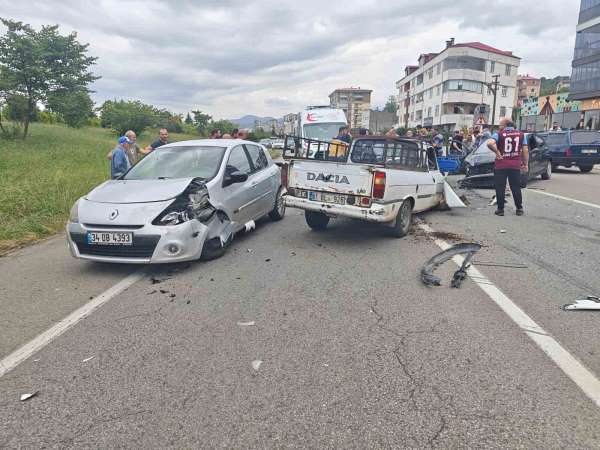 Trabzon'da zincirleme trafik kazası: 8 yaralı