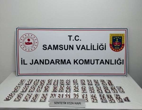 Samsun'da 947 adet sentetik ecza ele geçirildi