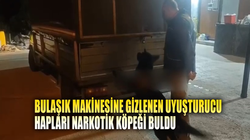 Bulaşık makinesine gizlenen 53 bin adet uyuşturcu hapı narkotik köpeği buldu