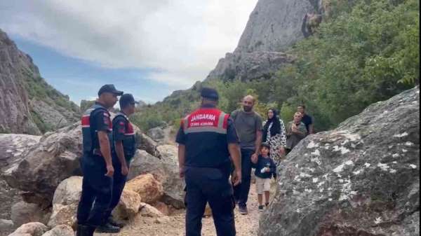 Kazankaya Kanyonu'nda Jandarma ekipleri denetim gerçekleştirdi