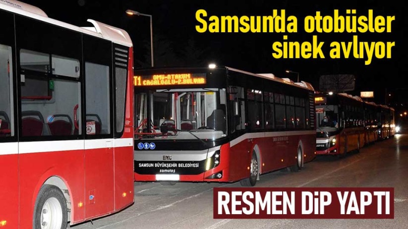 Samsun'da otobüs yolcu sayısı azaldı