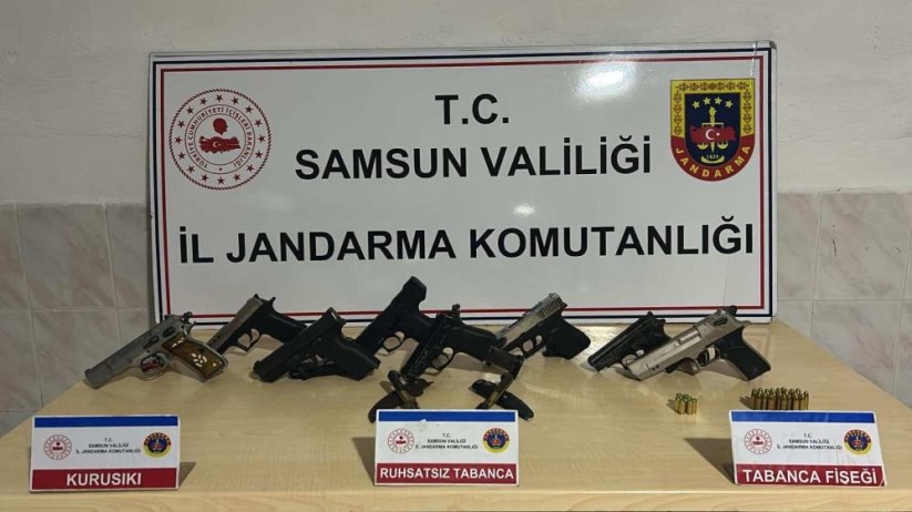 Samsun'da düğünde havaya ateş açan 6 kişi jandarma tarafından yakalandı