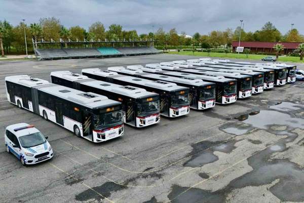 Samsun toplu taşıma filosuna 10 körüklü otobüs