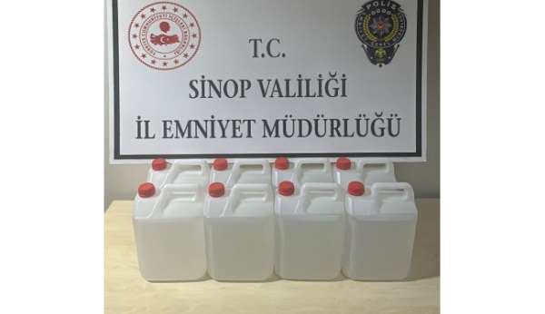 Sinop'ta 40 litre etil alkol ele geçirildi