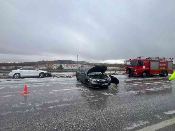 Çorum'da dolu yağışı kazaya neden oldu: 10 yaralı