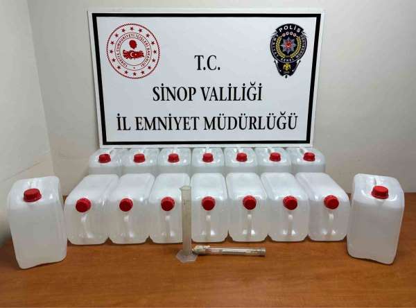 Sinop'ta 80 litre etil alkol ele geçirildi