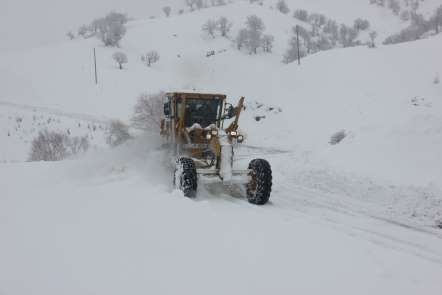 Bingöl'de 39 köy yolu kar nedeniyle kapandı 