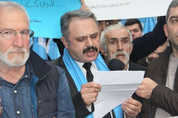 Samsun'da STK'lardan Çin'e 'Doğu Türkistan' tepkisi 