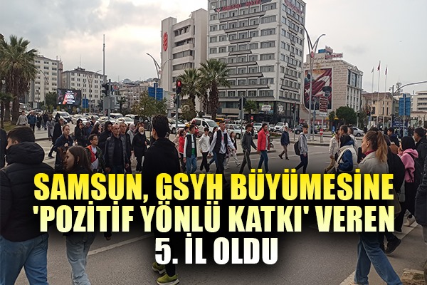 Samsun, GSYH büyümesine 'pozitif yönlü katkı' veren 5 il oldu
