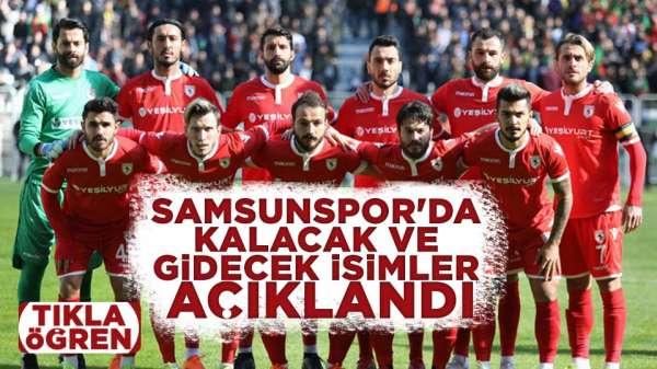 Samsunspor'da takıma giremeyen isimler açıklandı