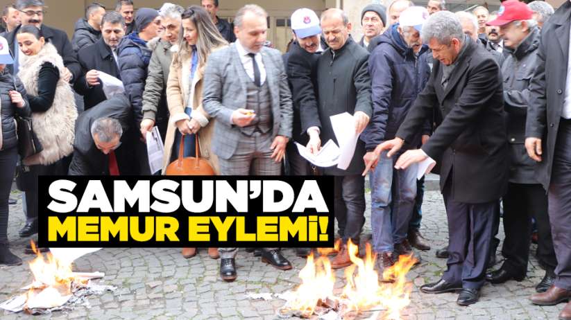 Samsun'da memur eylemi! 