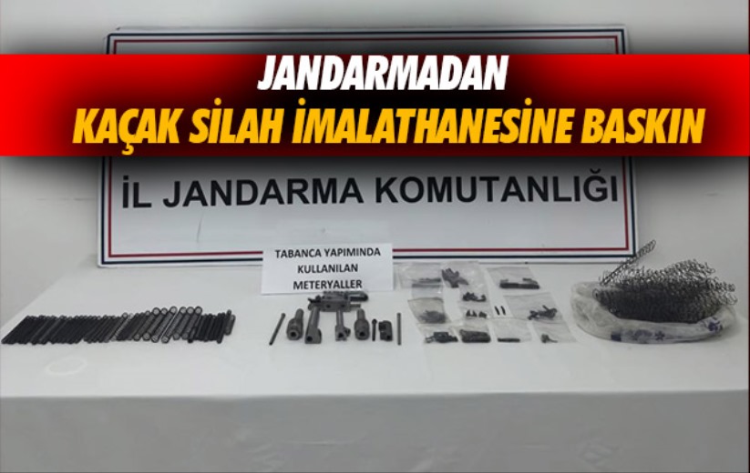 Samsun'da Jandarmadan kaçak silah imalathanesine baskın