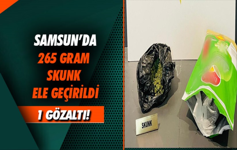 Samsun'da 265 gram skunk ele geçirildi