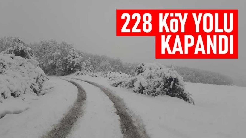 228 köy yolu kapandı