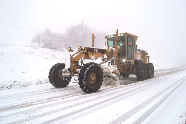 Canik'te karla mücadele