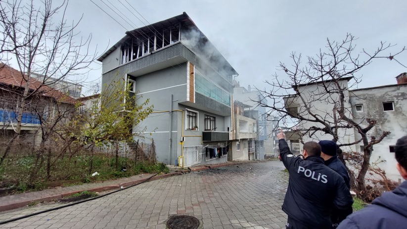 Samsun'da apartmanda korkunç yangın!