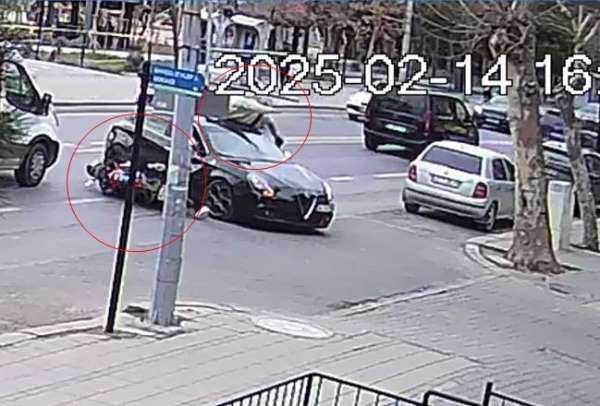 Tekirdağ'da yürekleri ağza getiren kaza kamerada