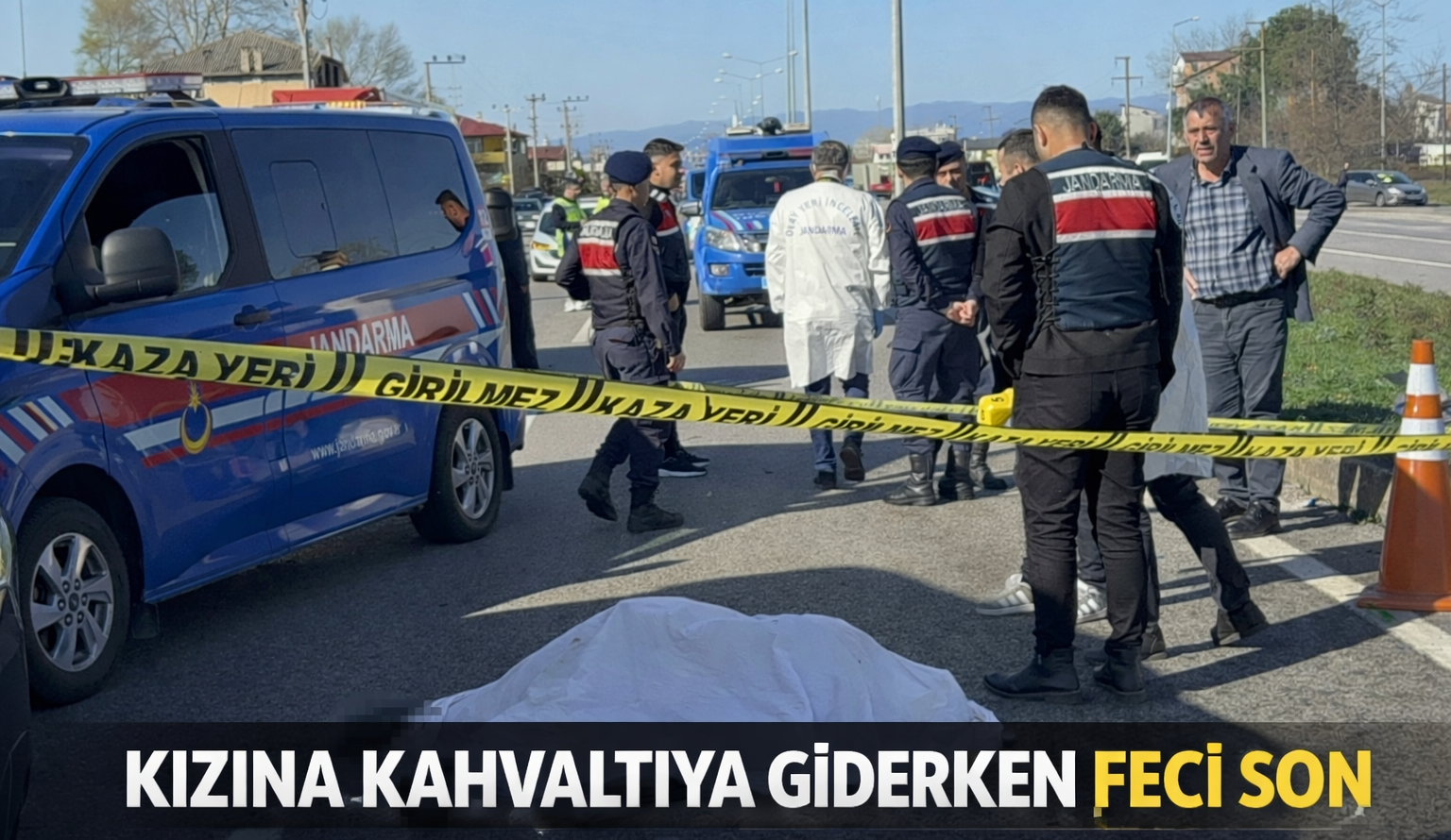 Kızına kahvaltıya giderken feci son: Kaza anı güvenlik kamerasında