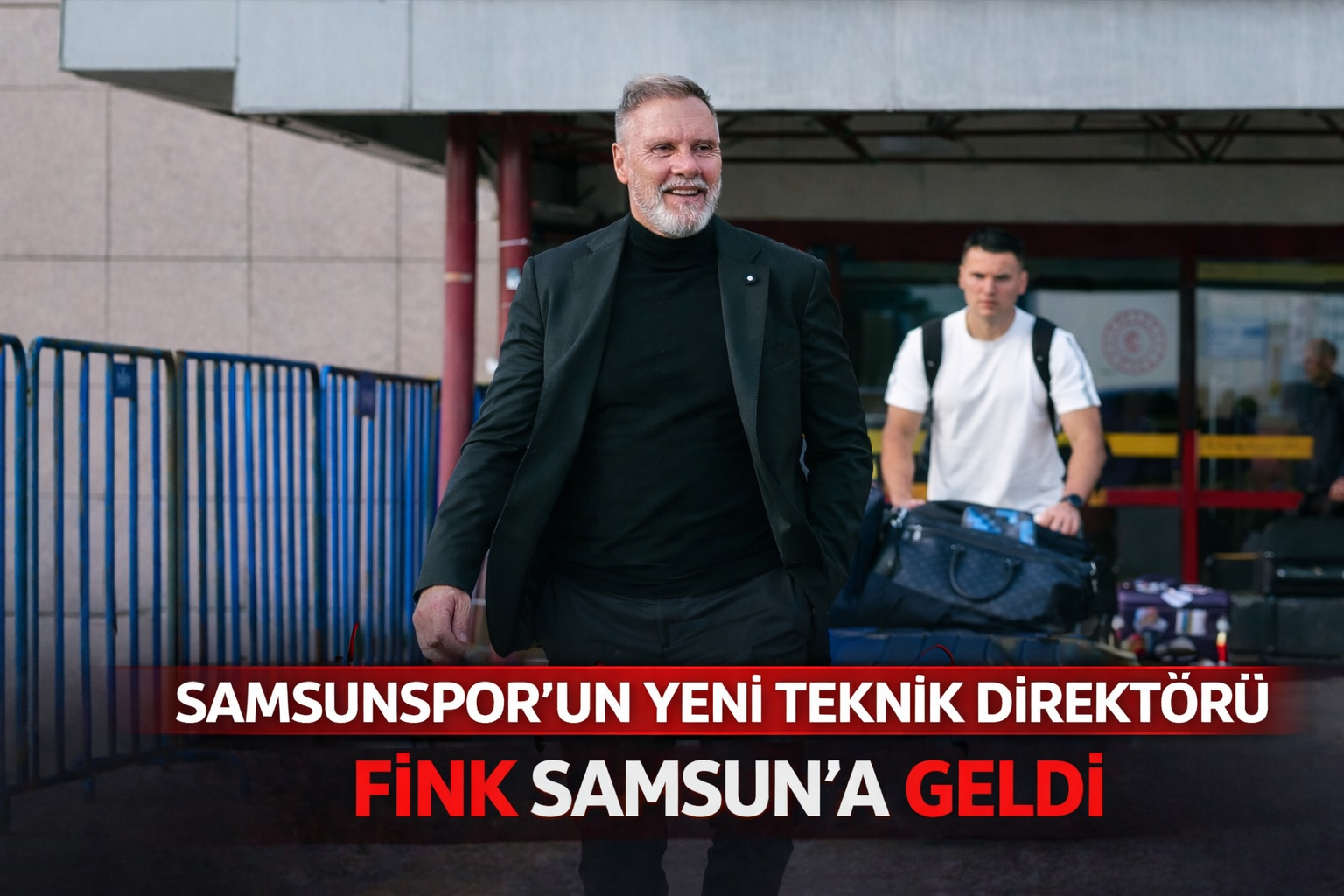 Samsunspor'un yeni Teknik Direktörü Fink, Samsun'a geldi