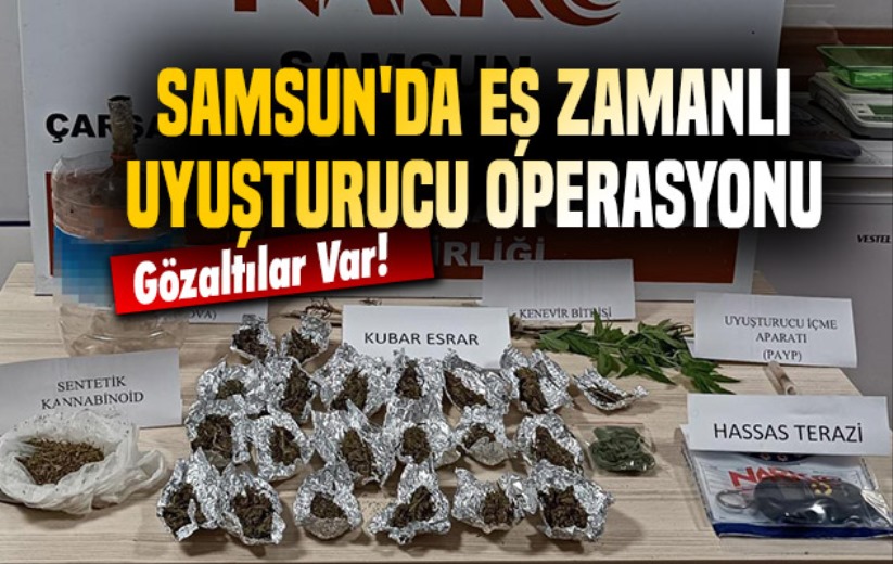 Samsun'da eş zamanlı uyuşturucu operasyonu: 2 gözaltı