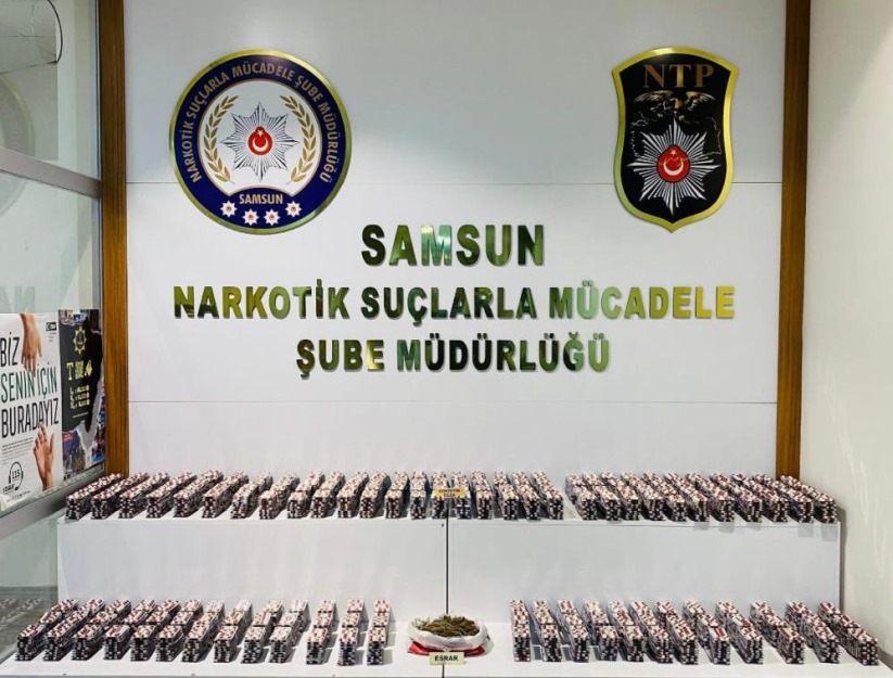 Samsun'da 28 bin 298 uyuşturucu hap ele geçirildi: 2 kişi tutuklandı