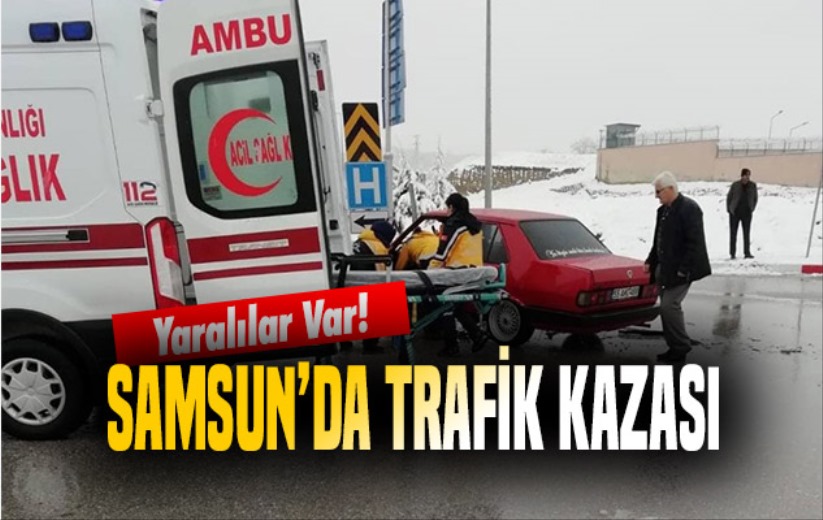 Samsun'da minibüs ile otomobil çarpıştı