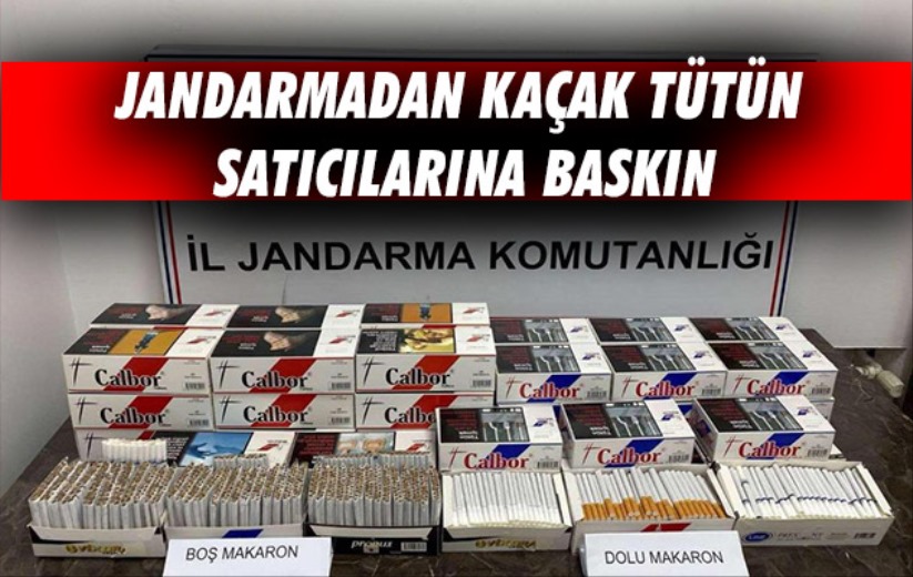Samsun'da Jandarmadan kaçak tütün satıcılarına baskın