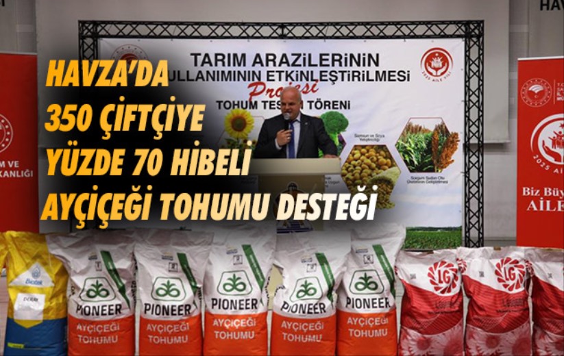 Samsun'da 350 çiftçiye yüzde 70 hibeli ayçiçeği tohumu desteği