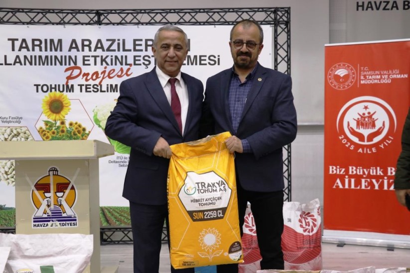 Samsun'da 350 çiftçiye yüzde 70 hibeli ayçiçeği tohumu desteği