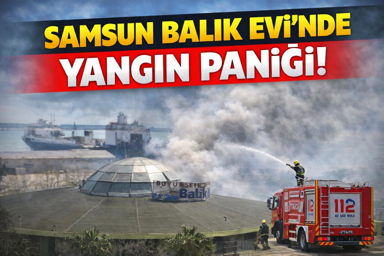 SAMSUN BALIK EVİ'NDE YANGIN PANİĞİ