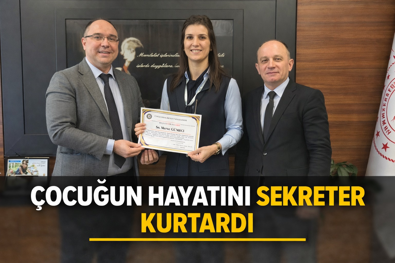 Küçük çocuğun hayatını sekreter kurtardı