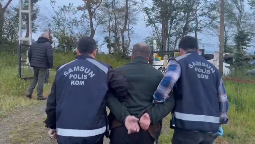 Samsun'da 10 yıl hapis cezası ile aranan şahıs bağ evinde yakalandı