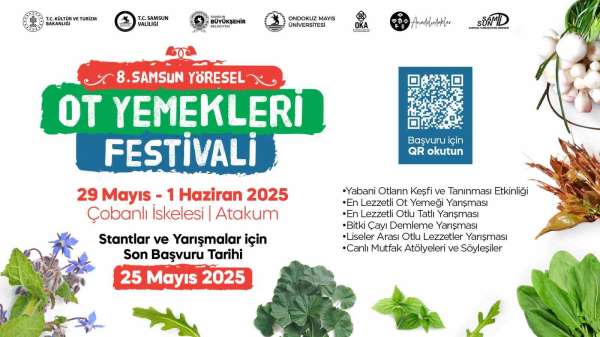 Samsun Yöresel Ot Yemekleri Festivali'nde bin 800'ün üzerinde yenilebilir ot ve lezzet tanıtılacak