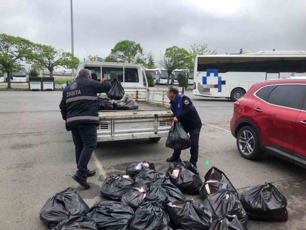 Samsun'da uygunsuz şartlarda taşınan 500 kilo iç yağına el konuldu