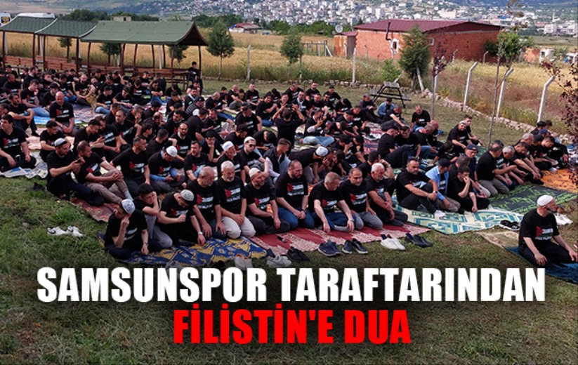 Samsunspor taraftarlarından Filistin için dua