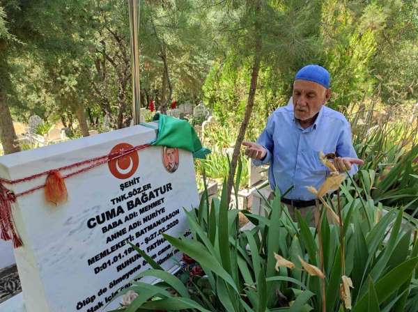 Şehit babaları, Babalar Günü'nü çocuklarının kabri başında dua ederek geçirdi