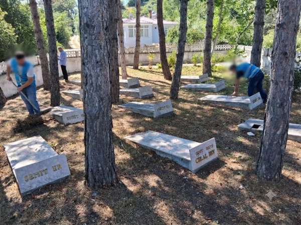 Vezirköprü'de 15 Temmuz'da şehitlikte anlamlı çalışma