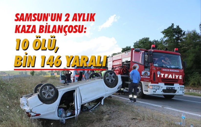 Samsun'un 2 aylık kaza bilançosu: 10 ölü, bin 146 yaralı