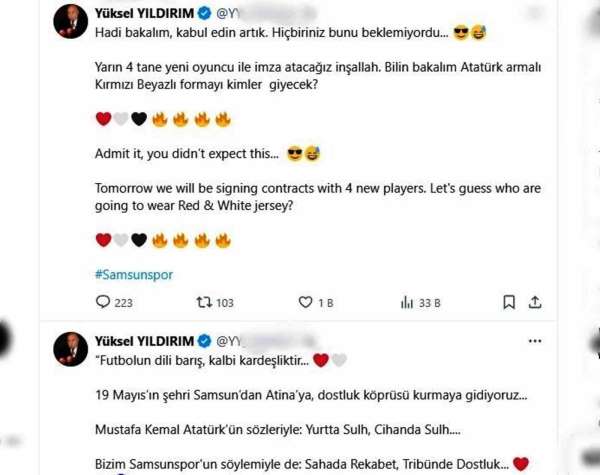 Samsunspor'da 4 imza birden